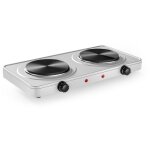 Wiltec - double plaque chauffante 2000 w, 460 x 240 x 55 mm, � 15, 5 cm / plaque, plaque de cuisson camping, ...