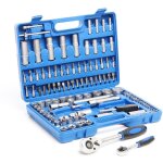 Jeu de cls  douilles 108 pcs. coffret  cliquet entranement 1 / 2' (12, 5mm) et 1 / 4' (6, 3 mm) - ...