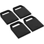 Willtec set 4x cales caravane pe - hd noir - 225 x 165 x 20mm plaques empilables - support stabilisateur ...