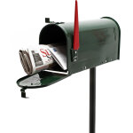 Wiltec - kit bo�te aux lettres am�ricaine et pied de support, 180 x 220 x 480 mm, couleur verte, acier ...