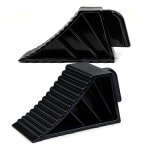 Wiltec lot cales de roue remorque 1, 5 t poign�e bloque - roue caravane 21 x8, 75 x 10 cm surface rainur�e ...