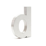 Wiltec plaque num�ro maison lettre  d  3d, 128 x 30 x 200 mm, acier inoxydable, r�sistant aux intemp�ries, ...