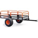 Wiltec remorque basculante ? 2100 x 1200 x 70 mm ? capacit� 450 kg ? en acier ? avec grille et parois ...