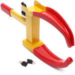 Wiltec - sabot de voiture ? 480 x 245 x 73 mm ? avec 2 cls ? en acier inoxydable ? bloque roue antivol ...