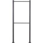 Wiltec - support pour 4 botes aux lettres, 700 x 50 x 1703 mm, anthracite, poteau mailbox, piquet pour ...