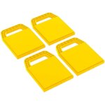 Wiltec - willtec set 4x cales caravane hdpe jaune 23, 2 x17x 2, 3 cm plaques empilables - support stabilisateu ...