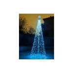 Sagesse 3678 sapin de noel en cone me'tallique 2 mt avec tube lumineux de 480 lumie'res led reflex 5 ...