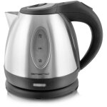 Wk - 108079 bouilloire sans fil noir, acier inoxydable contenance: 1. 2 l - emerio