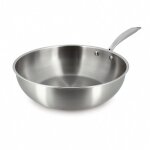 Wok en acier inoxydable 28cm, triply