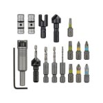 Wolfcraft - coffret pour percer - fraiser & visser tout - en - un 3086000 16 pi�ces