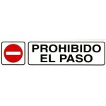 Etiquette adhsive 250x63 mm. passage interdit