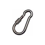 Mousqueton pompier inox avec serrure 60x6 usage domestique