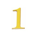 Numro en laiton '1' 10 cm. avec vis caches (blister 1 pice)