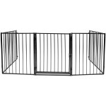 Wolketon barri�re pare feu avec portillon, barriere de securite enfant - animaux?304cm panneaux, protection ...