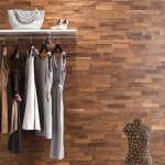 Woodwall - parement bois noyer huil revtement mural 200mm 1m