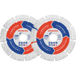 Workpro - lot de 2 disques � tron�onner diamant�s 125 mm, pour carrelage, b�ton, pierre, brique, granit, ...