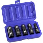 5 pices douilles  choc hexagonale 1 / 2' carr, coffret douilles longue, acier cr - mo, rallonge 1 ...