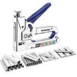 Workpro - agrafeuse murale multifonction 4 en 1 avec 2000 agrafes, agrafeuse manuelle idal pour tapisserie, ...