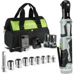 Cl� � cliquet sans fil 12v, 3 / 8', 55n. m, 2 batteries de 2, 0 ah, charge rapide en 1 heure, cl� � cliquet ...