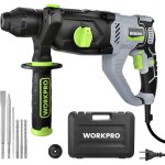 Workpro - marteau perforateur lectrique 1050w, perceuse  percussion, marteau rotatif avec poigne rotative ...