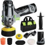 Workpro - mini polisseuse sans fil 12v ?75mm, kit polisseuse voiture avec 2 batteries 2, 0ah, 7500 tr ...