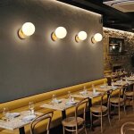 Wottes - lot de 4 applique murale moderne plafonniers luminaires verre lampe murale interieur e27 blanc ...