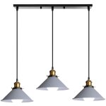 Wottes - e27 lampes suspension industrielle luminaire plafonnier abat - jour en fer forg� lustre suspension ...