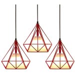 Wottes - e27 lustre suspension vintage lampe suspension abat - jour forme diamant Éclairage de plafond ... Wottes - e27 lustre suspension vintage lampe suspension abat - jour forme diamant Éclairage de plafond ...