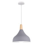 Lustre suspension moderne e27 �clairage int�rieur lampe suspension cr�ative simple gris �20cm pour chambre ...