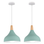 Lustre suspension moderne e27 �clairage int�rieur lampe suspension cr�ative simple vert �20cm pour chambre ...