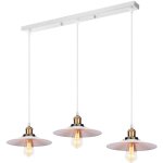 Wottes - lustre suspension vintage industriel e27 luminaire plafonnier int�rieur 3 luminaires abat - ...