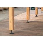 Wovar - support de poteau rglable m20 noir - extrmement solide