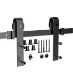 Wyctin - hofuton 200cm / 6. 6ft quincaillerie kit de rail roulettes pour porte coulissante hardware pour ... Wyctin - hofuton 200cm / 6. 6ft quincaillerie kit de rail roulettes pour porte coulissante hardware pour ...