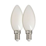 Xanlite - lot de 2 ampoules filament led flamme opaque, culot e14, 470 lumens, équivalence 40w, 2700 ... Xanlite - lot de 2 ampoules filament led flamme opaque, culot e14, 470 lumens, équivalence 40w, 2700 ...