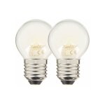 Xanlite - lot de 2 ampoules filament led p45 opaque, culot e27, 806 lumens, conso. 9w (eq. 60w), 2700k, ...
