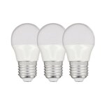 Xanlite - lot de 3 ampoules smd led p45 opaques, culot e27, 806 lumens, conso. 8, 8w q. 60w, blanc chaud ...