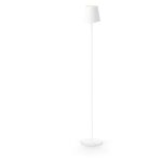 Lampadaire mtal, 500 lumens, cct & dimmable, rechargeable, 130cm, blanc - lam130bd - xanlite