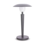 Xanlite - lampe de table led ip44, 400 lumens, rechargeable usb, 25cm, cct & dimmable, gris - lp25grd ...