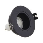 Xanlite - lot 3 spots gu10 50w 2700k rond orientable noir ip20 - pack3sp50ran
