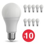 Xanlite - lot x10 ampoules led dimmable, a70, culot e27, conso 15w (100w eq. ), blanc neutre (4000k) ...