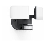 Projecteur 2 ttes noir  dtecteur de mouvements orientable et dsactivable, 2800 lumens, blanc froid ...