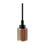 Suspension à douille en aluminium, finition pointes de diamant cuivrées rosées, culot e27 - sdv03ep - ... Suspension à douille en aluminium, finition pointes de diamant cuivrées rosées, culot e27 - sdv03ep - ...