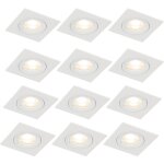 Xena - spot encastrable - 12 pi�ces - l 8 cm - blanc - moderne - �clairage ext�rieur - salon i chambre ...