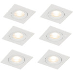 Xena - spot encastrable - 6 pi�ces - l 8 cm - blanc - moderne - �clairage ext�rieur - salon i chambre ...