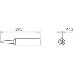 Xnt 4 panne de fer � souder forme ronde, biseaut�e 45� taille de la panne 1. 2 mm contenu 1 pc(s) - weller ...