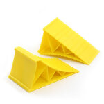 Lot de 2 cales de roue ? 220 x 125 x 100 mm ? en plastique robuste ? capacité max. 2 t ? sabot d'arrêt ... Lot de 2 cales de roue ? 220 x 125 x 100 mm ? en plastique robuste ? capacité max. 2 t ? sabot d'arrêt ...