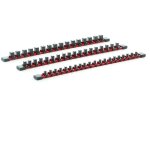 3x rangement porte douille pour 54 pi�ces ? 440 x 27 x 19 mm ? rack support organisateur de douilles ...