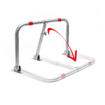 Barri�re de parking rabattable ? 805 x 255 x 445 mm ? en acier ? avec cadenas, 3 cl�s et bandes r�fl�chissante ...