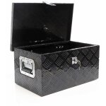 Bo�te � outils en aluminium 50, 8x30, 5x24cm caisse de transport noire d'atelier avec cl�s - xpotool