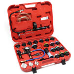 Wiltec - kit testeur de pression syst�me de refroidissement 27 pcs. bouchon codage par couleur & pompe ...